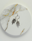 Fern Leaf silver tone Earrings