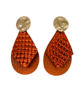 Orange Deora Báistí Leather Earrings