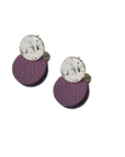 Cherry Blossom Pink Séadín Leather Earrings