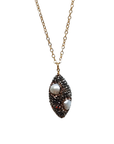 Pavé Crystal & Freshwater Pearl longline Necklace