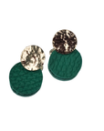 Green Séadín Leather Earrings