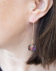 Hexagon prism earrings