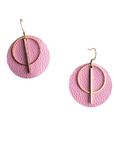 Blush Pink Tara Leather Earrings