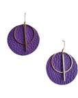 Purple Tara Leather Earrings