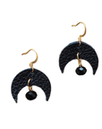 Black Urú Leather Earrings