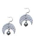 Silver Urú Leather Earrings