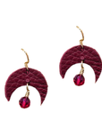 Burgundy Urú Leather Earrings