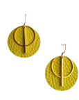 Lime Tara Leather Earrings