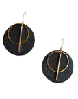 Black Tara Leather Earrings