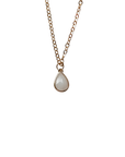 Smoke Glass Teardrop Necklace
