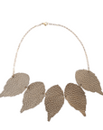 The Duilleog Collection 5 Leather Leaf Necklace