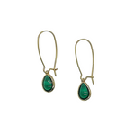 Load image into Gallery viewer, Brass Collection Green Earrings
