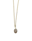Brass Oval Looking Glass Necklace