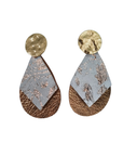 Golden Deora Báistí Leather Earrings
