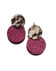 Metallic Pink Séadín Leather Earrings