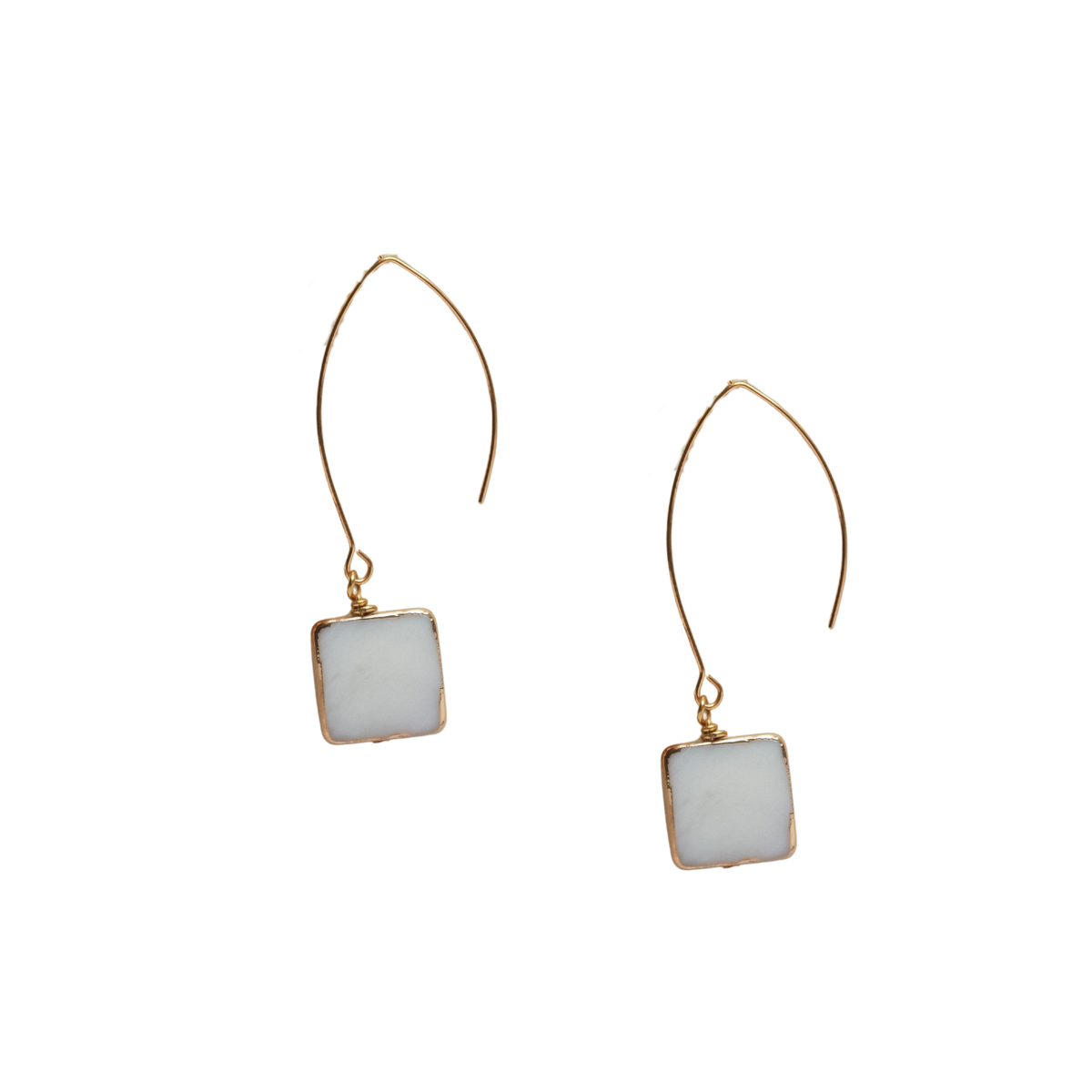 Mother of pearl square earring