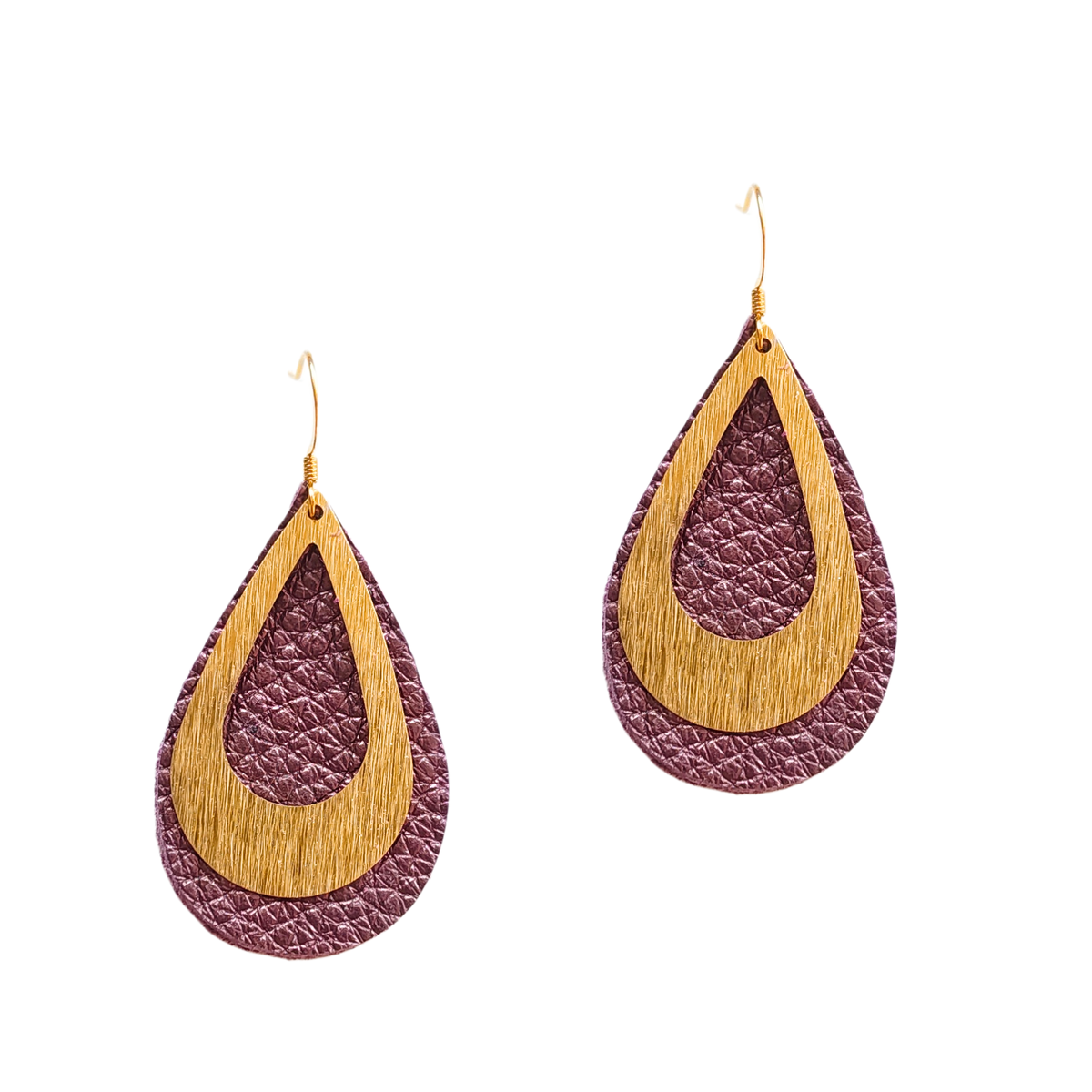 Sámh earrings-Metallic Plum