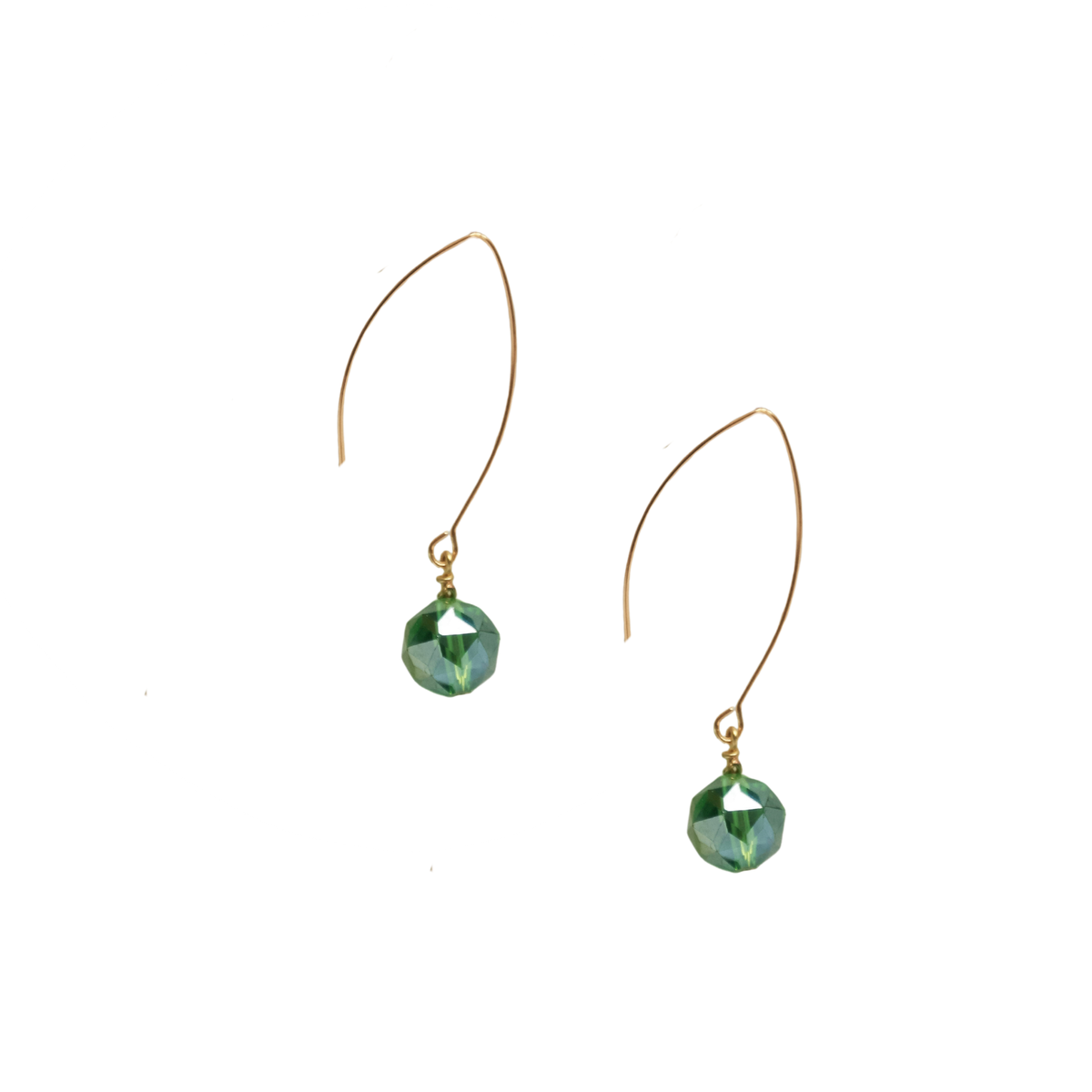 Green Sparkle Drop earrings