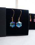 Hexagon prism earrings