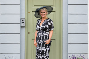 Mother of the bride hat in black