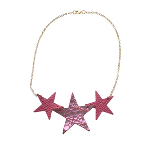 Réalt leather star necklace