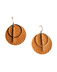Mustard Tara Leather Earrings