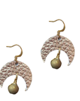 Gold Urú Leather Earrings