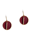 Burgundy Aontaithe Leather Earrings