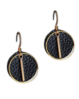 Black Aontaithe Leather Earrings