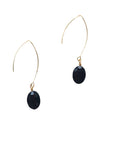 Black and green statement earrings – lightweight and elegant
