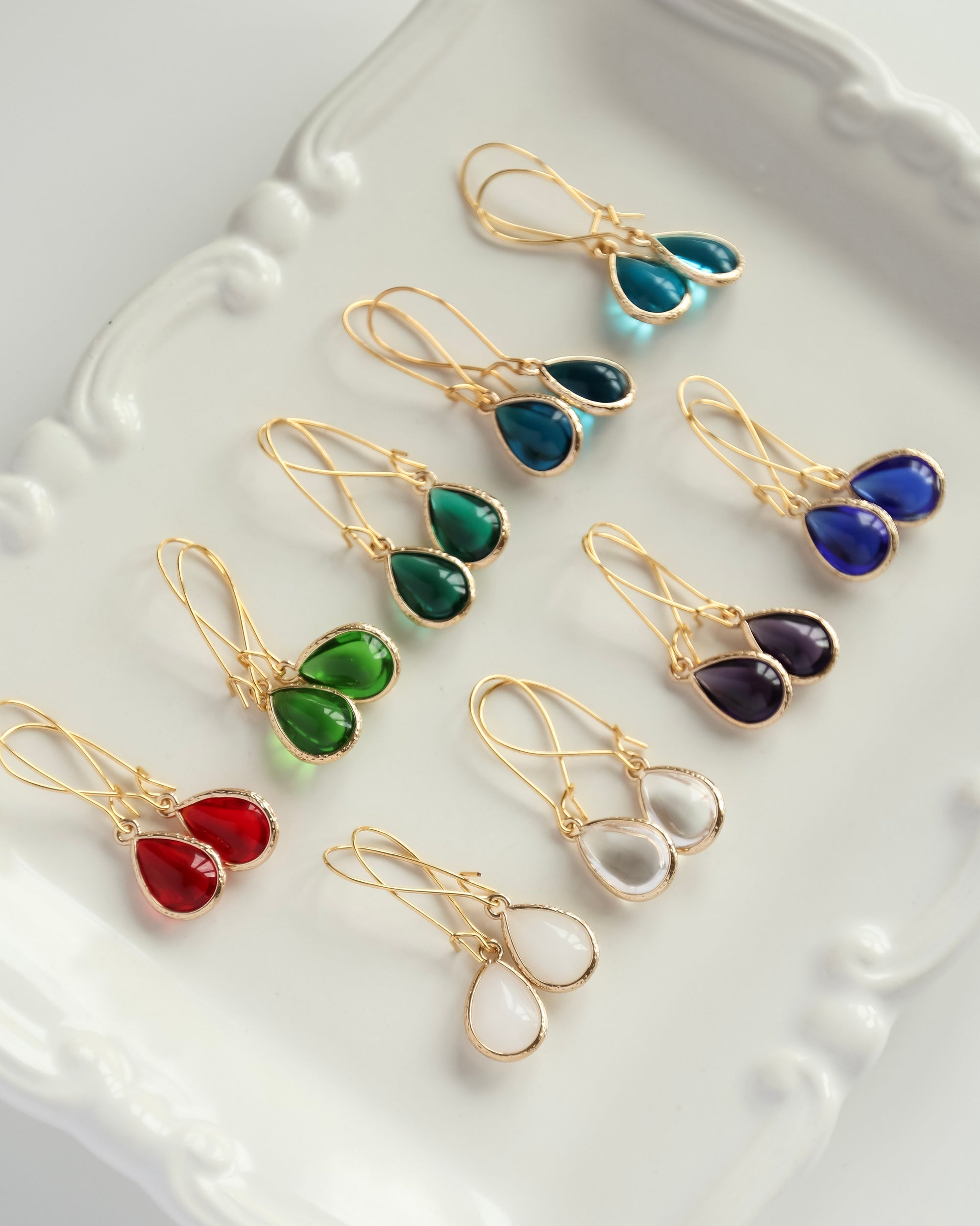 Brass Glass Teardrop