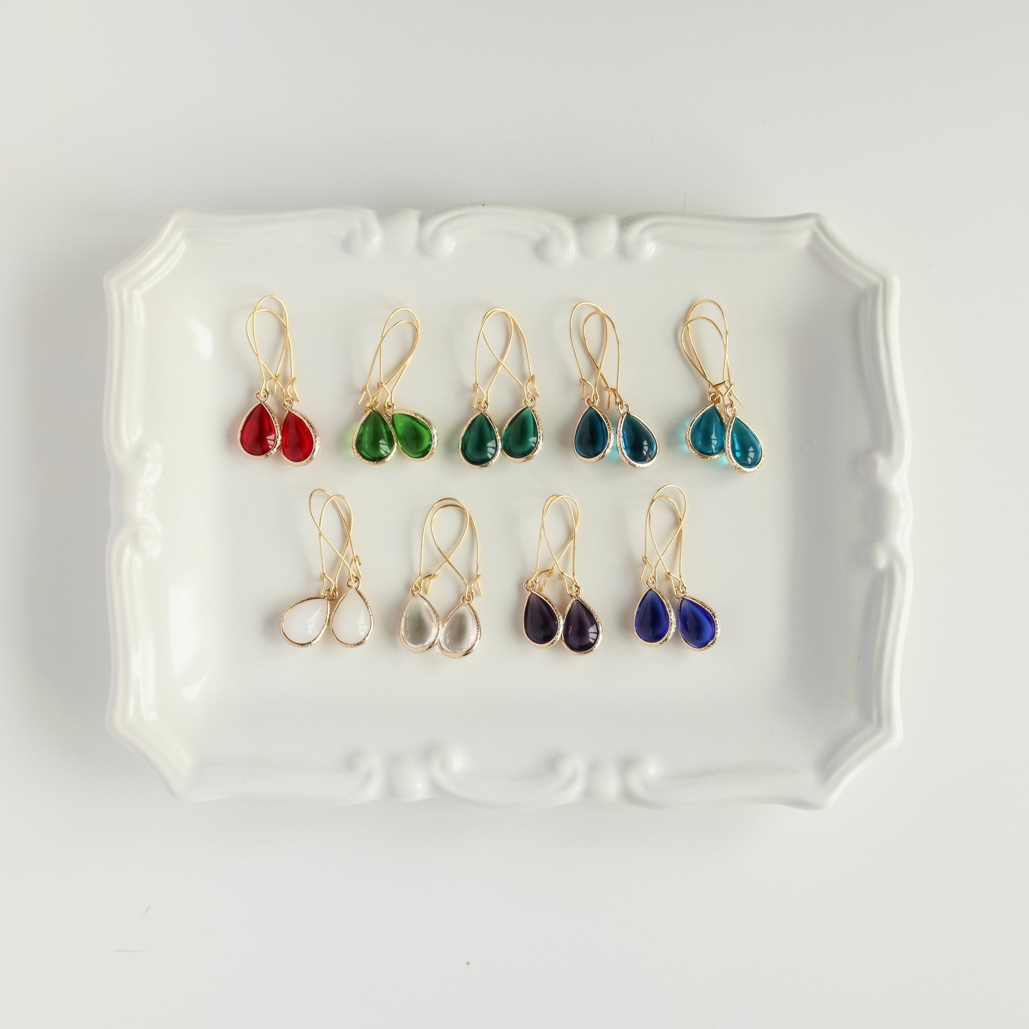 Brass Glass Teardrop