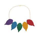 Load image into Gallery viewer, The Duilleog Collection 5 Leather Leaf Necklace
