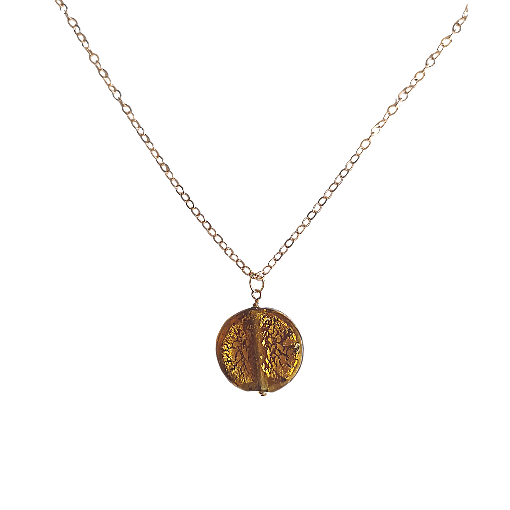 Gold Murano glass pendant