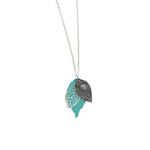 Load image into Gallery viewer, The Duilleog Collection Long Leather Leaf Chain
