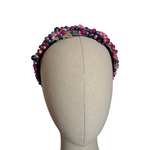 Load image into Gallery viewer, Pink and Navy Beaded Hairband
