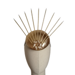 Load image into Gallery viewer, Gold Leather Spike Headpiece
