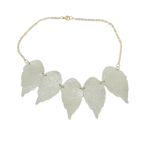 The Duilleog Collection 5 Leather Leaf Necklace