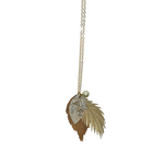 Load image into Gallery viewer, The Duilleog Collection Long Leather Leaf Chain
