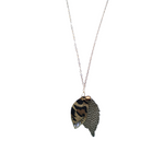 Load image into Gallery viewer, The Duilleog Collection Long Leather Leaf Chain
